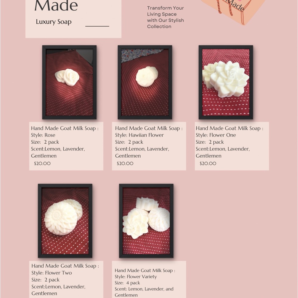 Hand Made Goat Milk Soap - 2 pack